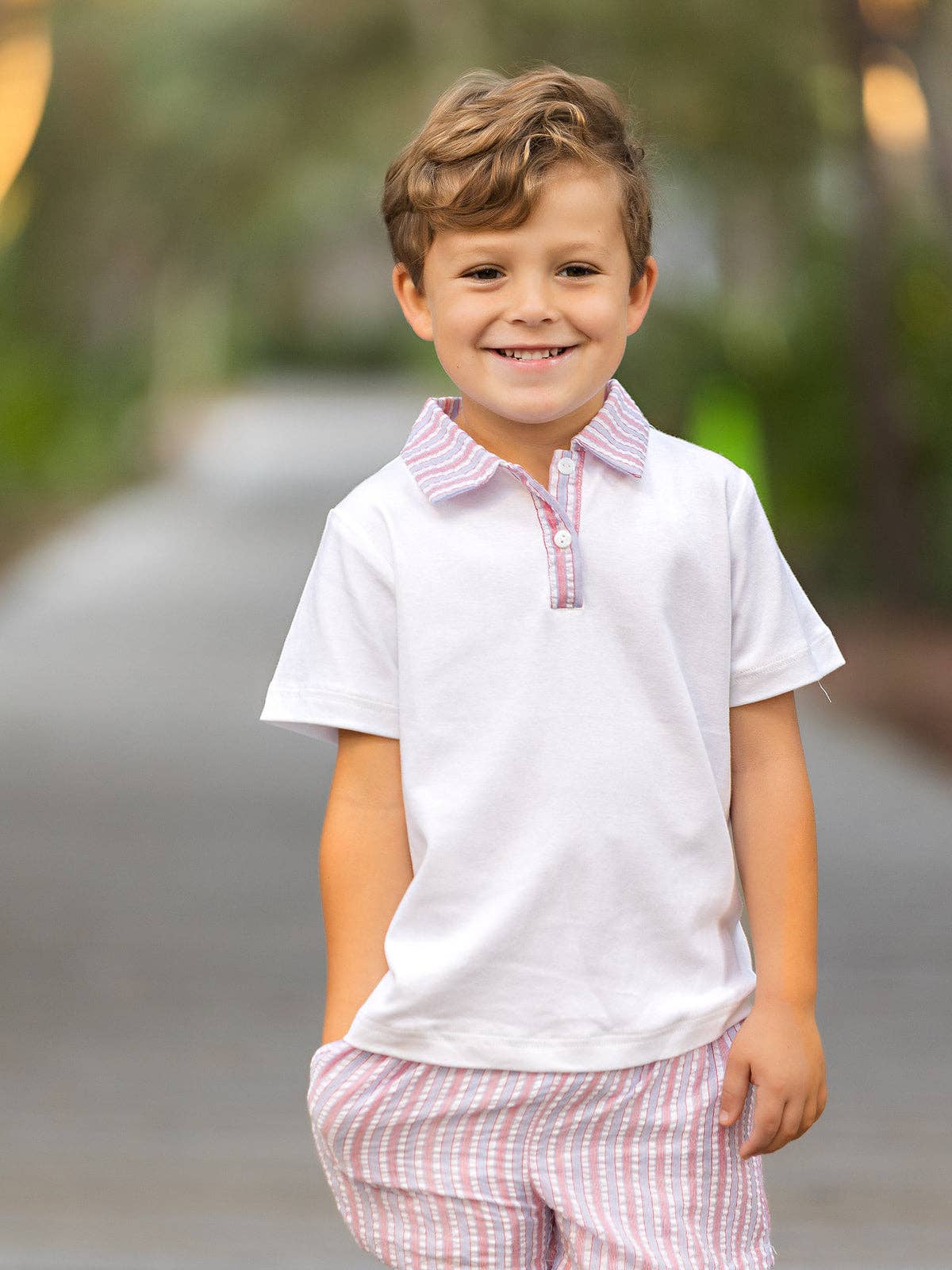 Jeremiah Patriotic Striped Shorts Set