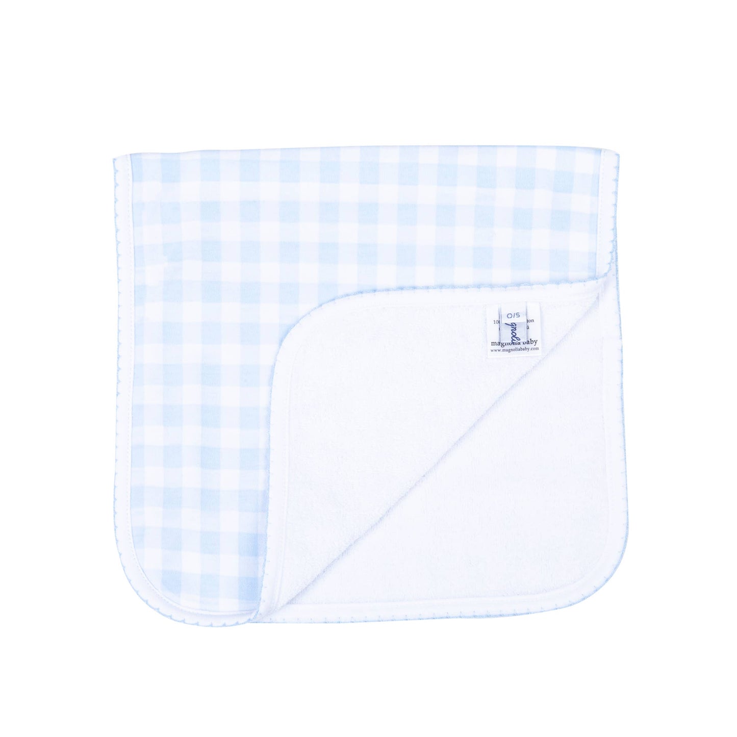 Baby Checks Burp Cloth - Blue