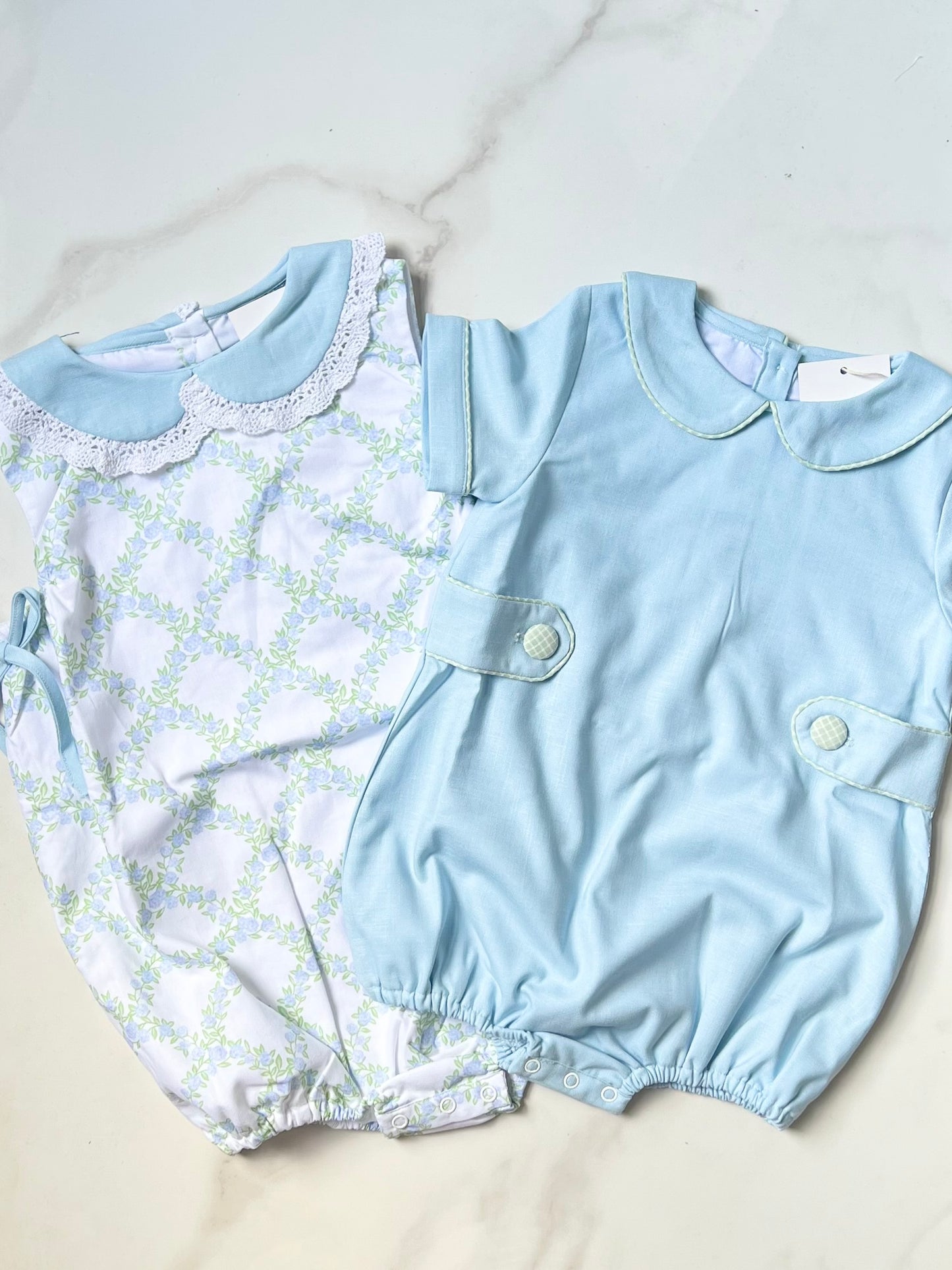 Chapel Blue Linen Boys Bubble