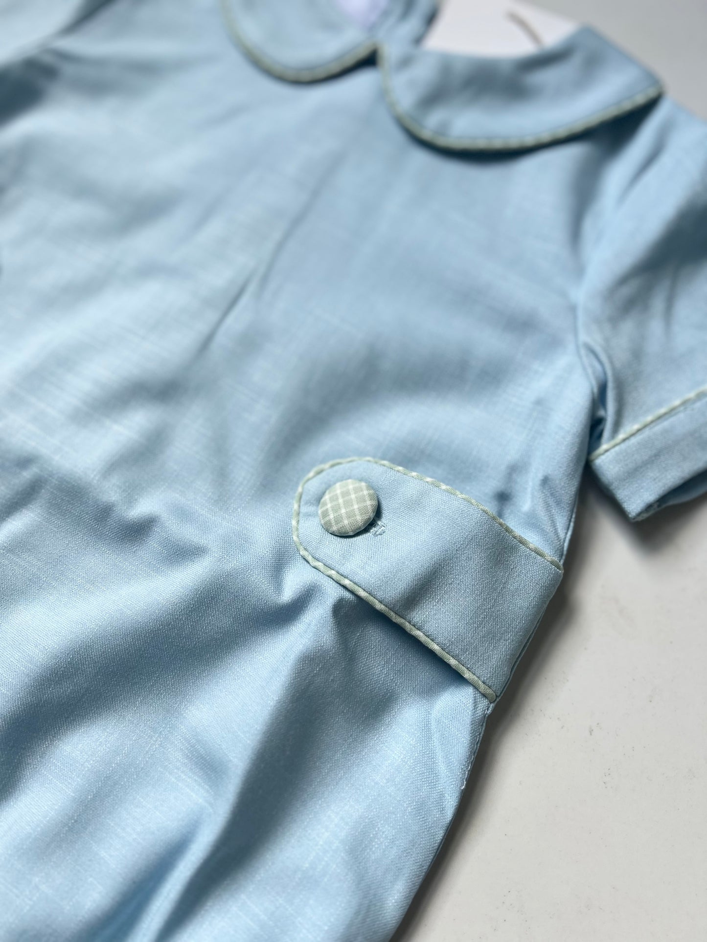 Chapel Blue Linen Boys Bubble