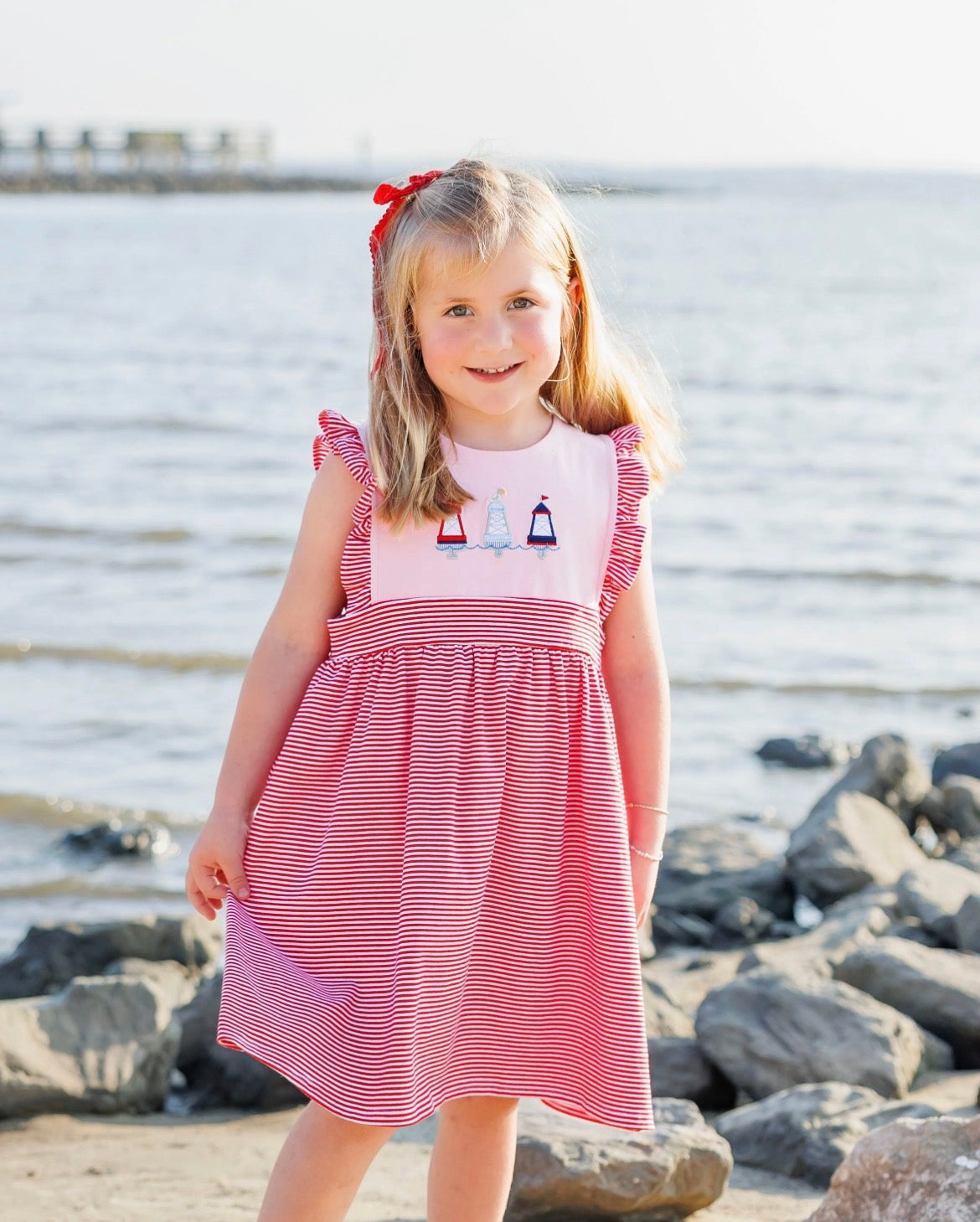 Red, White, and Buoy Dress