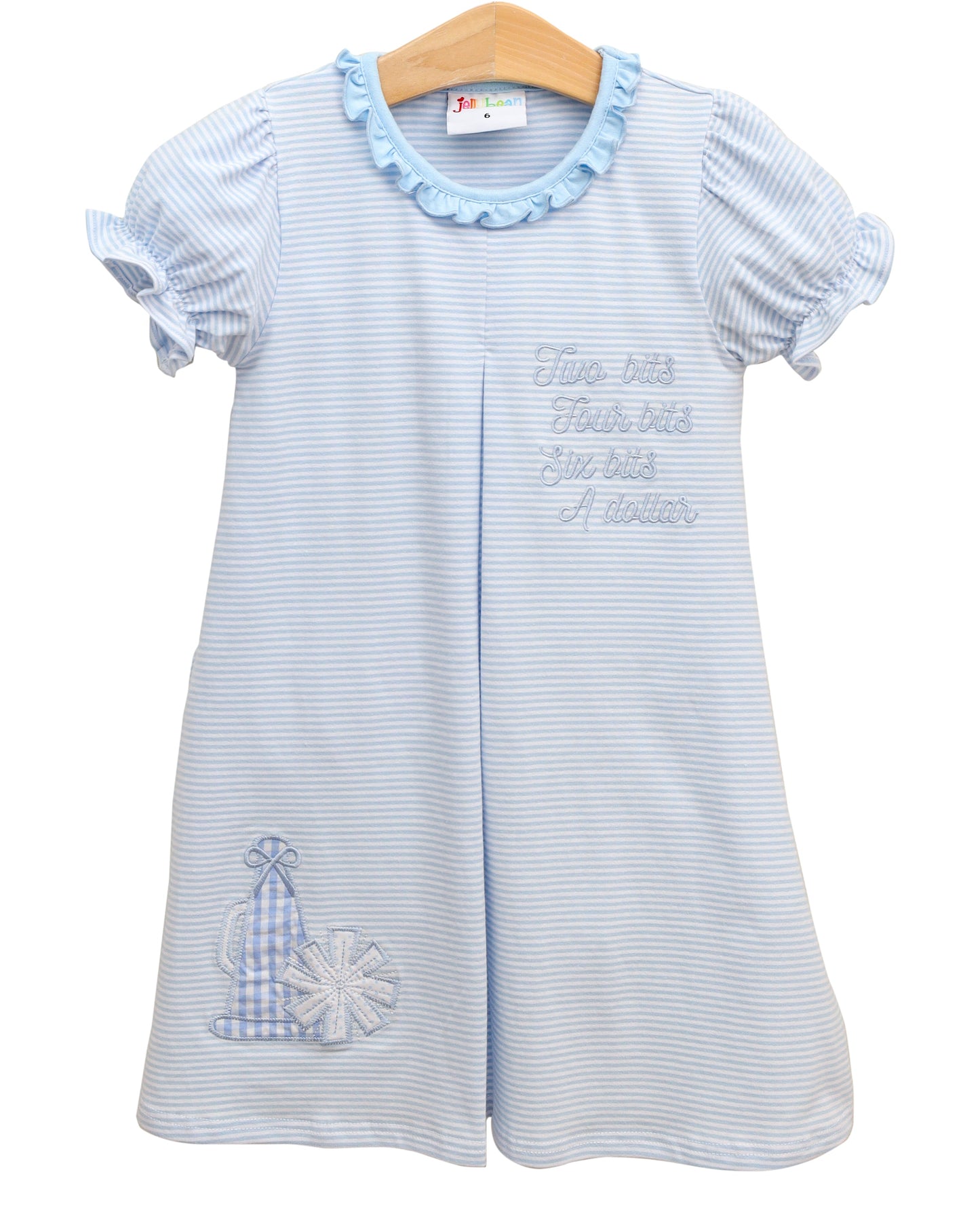 Stand Up & Holler Dress-Light Blue Stripe