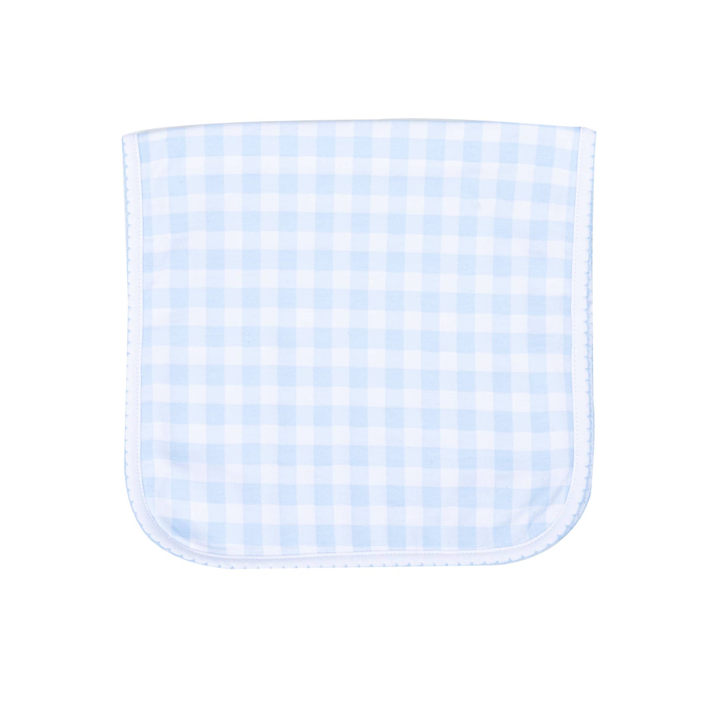 Baby Checks Burp Cloth - Blue