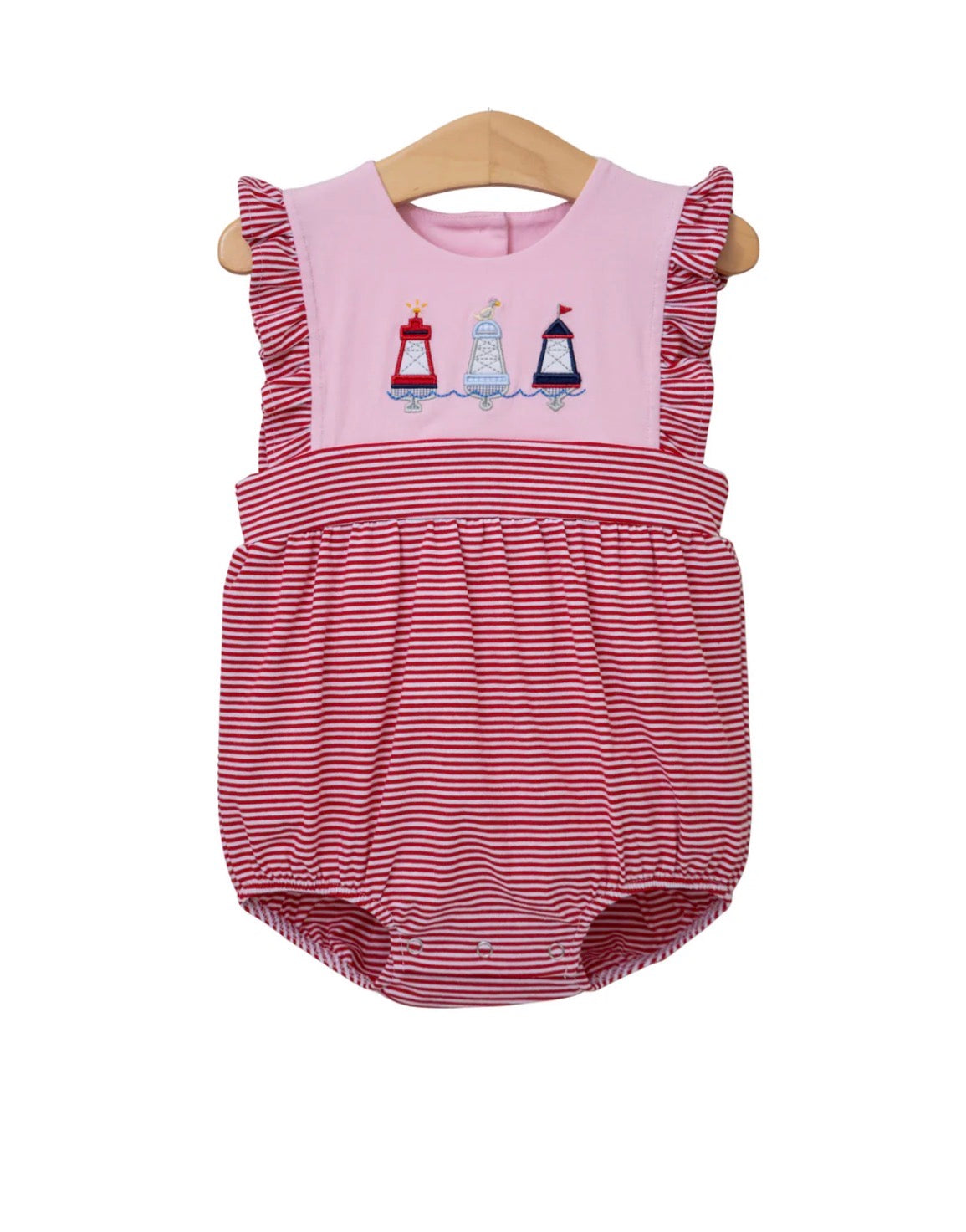 Red, White, and Buoy Girls Bubble