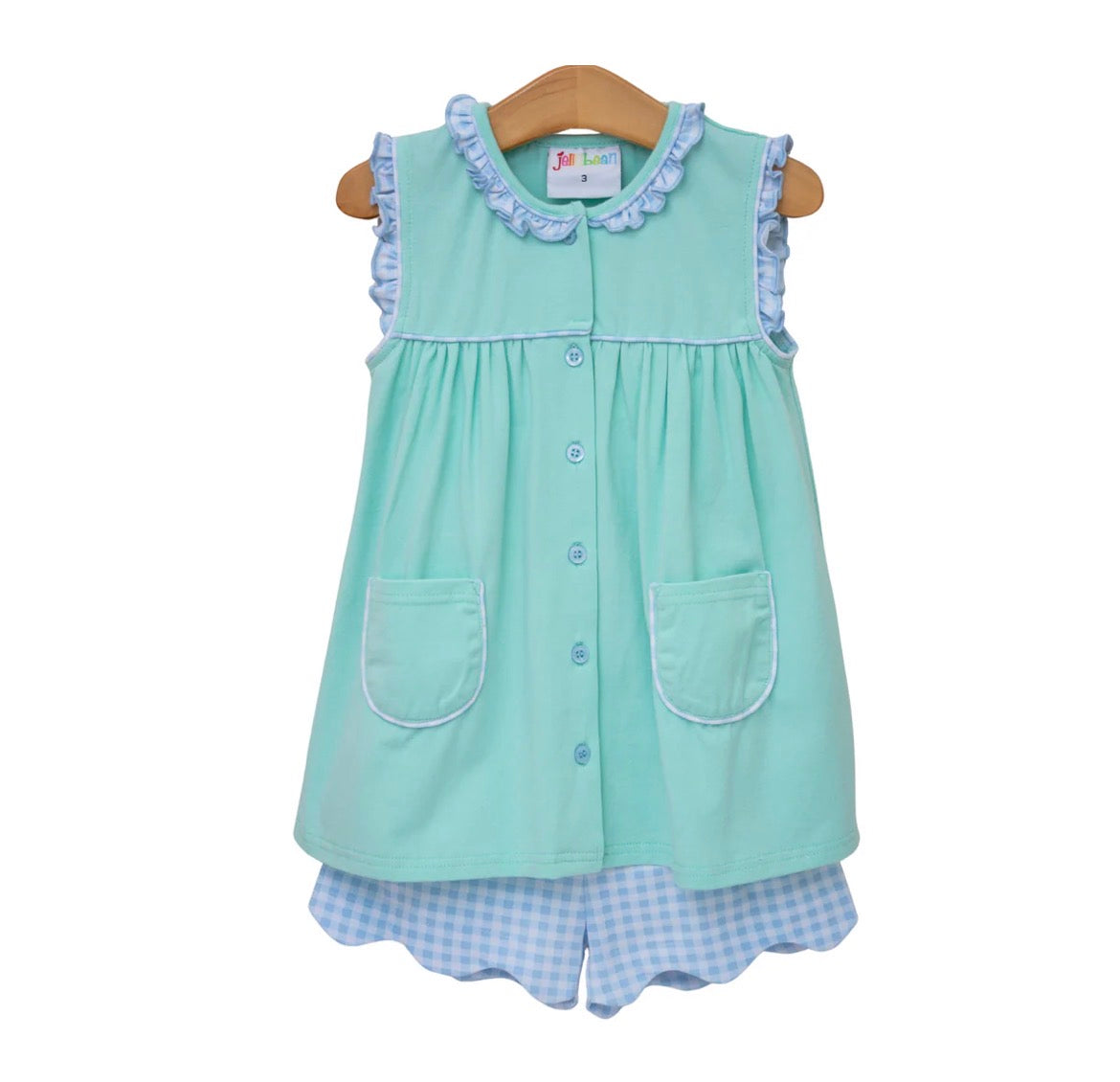 Harper Scalloped Shorts Set