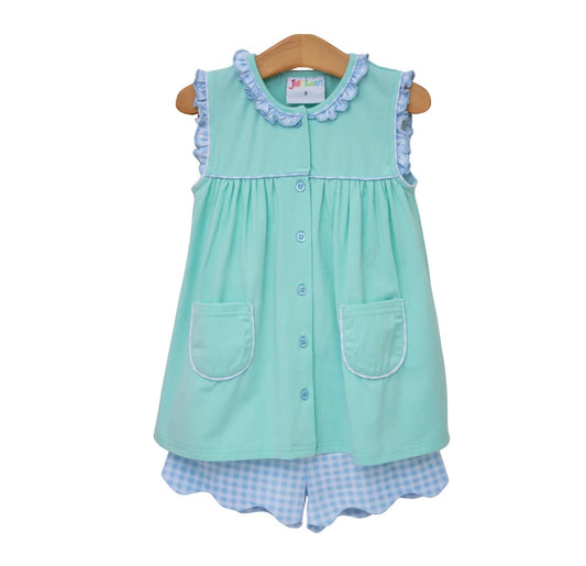 Harper Scalloped Shorts Set