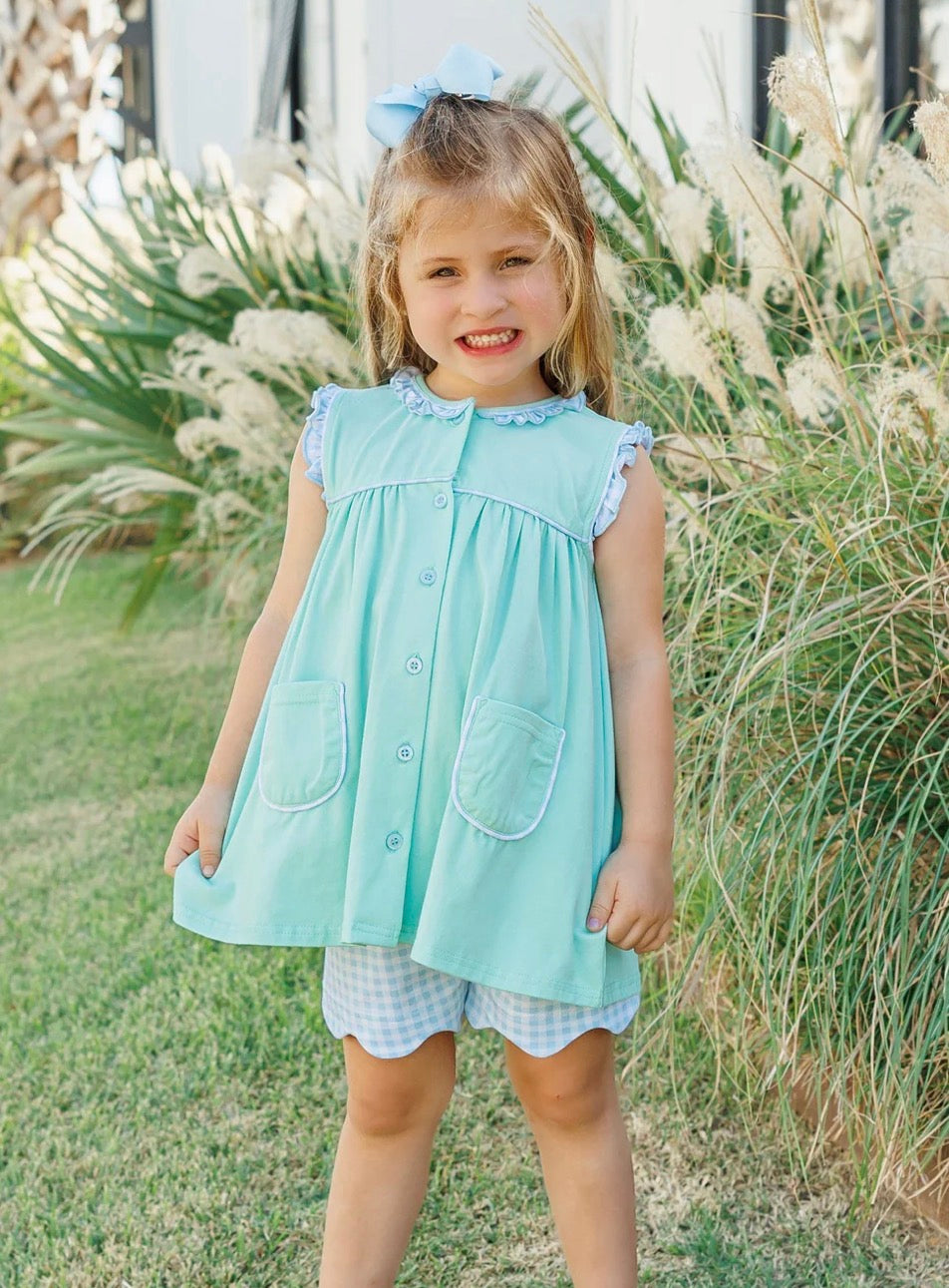 Harper Scalloped Shorts Set