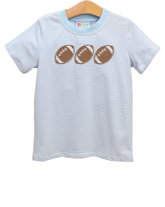 Football Trio Shirt-Light Blue Stripe