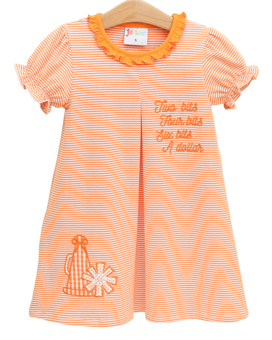 Stand Up & Holler Dress-Orange Stripe