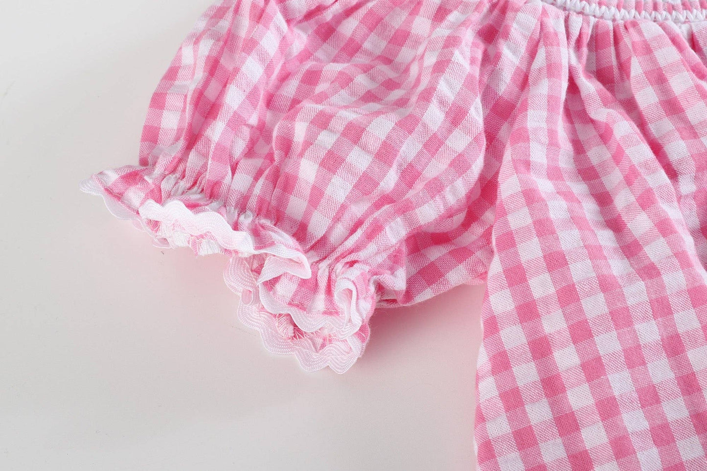 Pink Gingham Classic Smocked Bishop Dress